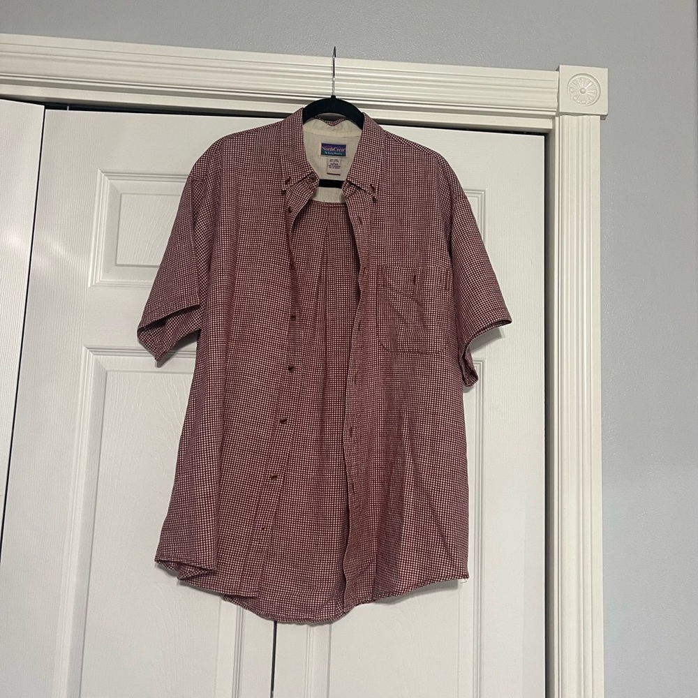 Northcrest Vintage Men's Gingham Button Down Shirt